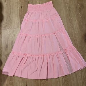 Pink Tiered Women's Skirt